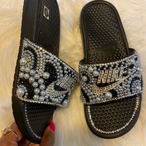 Bling Nike Slides